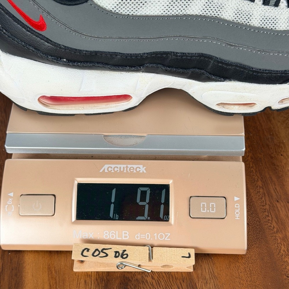 Nike Air Max 95 Recraft Shoes GS Size 5.5Y Gray Black Red Sneaker CJ3906-105 - Picture 14 of 15